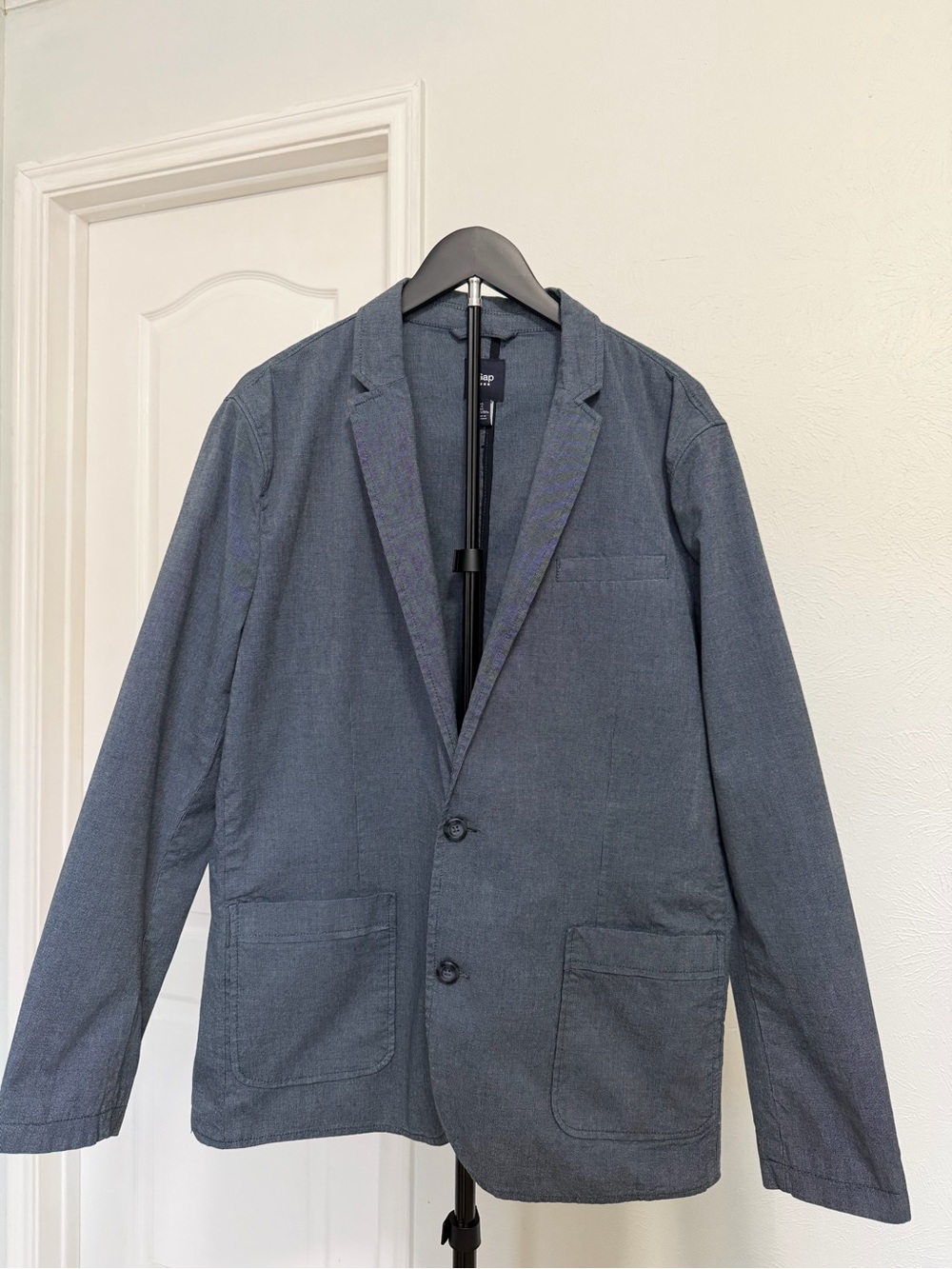 Gap Menβs L Novelty Blue Mosaic Suit Jacket Blazer